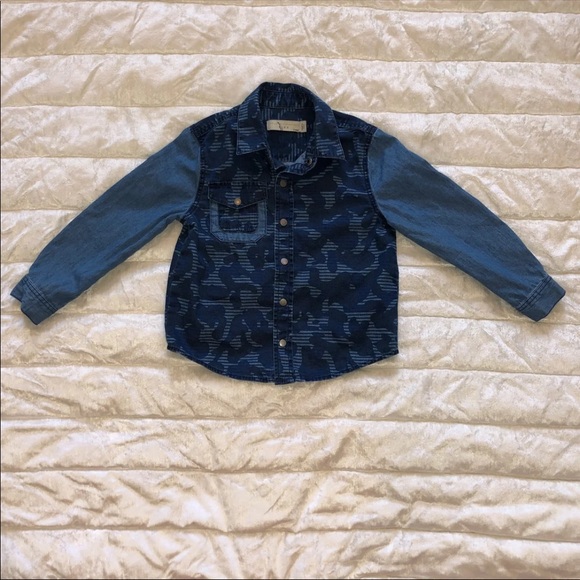 Stella McCartney KIDS Camo Button-down Shirt 3T - Picture 2 of 8